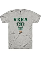 Andrew Vera  Ohio Bobcats Ash Rally NIL Sport Icon Short Sleeve T Shirt