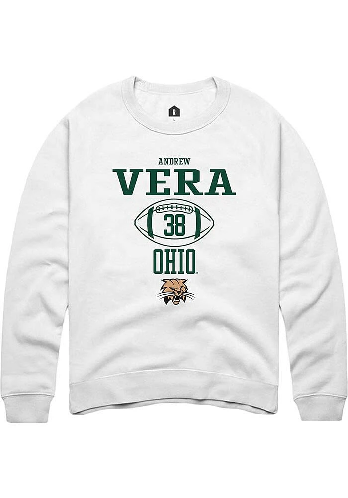 Andrew Vera Rally Ohio Bobcats Mens NIL Sport Icon Long Sleeve Crew Sweatshirt