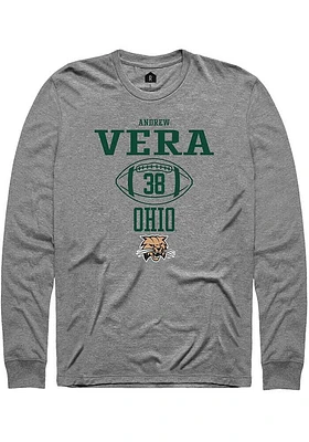 Andrew Vera  Ohio Bobcats Graphite Rally NIL Sport Icon Long Sleeve T Shirt