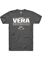 Andrew Vera  Ohio Bobcats Dark Grey Rally NIL Stacked Box Short Sleeve T Shirt