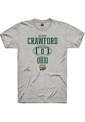 Delaney Crawford  Ohio Bobcats Ash Rally NIL Sport Icon Short Sleeve T Shirt