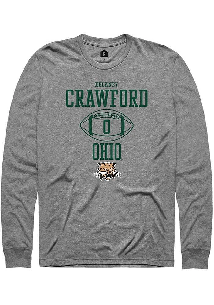 Delaney Crawford  Ohio Bobcats Graphite Rally NIL Sport Icon Long Sleeve T Shirt