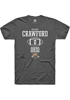 Delaney Crawford  Ohio Bobcats Dark Grey Rally NIL Sport Icon Short Sleeve T Shirt