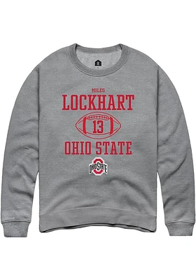 Miles Lockhart  Rally Ohio State Buckeyes Mens Graphite NIL Sport Icon Long Sleeve Crew Sweatshirt