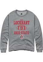 Miles Lockhart  Rally Ohio State Buckeyes Mens Graphite NIL Sport Icon Long Sleeve Crew Sweatshirt