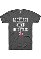 Miles Lockhart  Ohio State Buckeyes Dark Grey Rally NIL Sport Icon Short Sleeve T Shirt