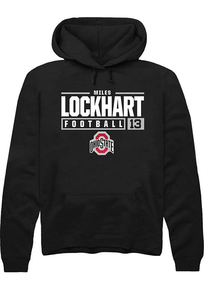 Miles Lockhart Rally Ohio State Buckeyes Mens NIL Stacked Box Long Sleeve Hoodie