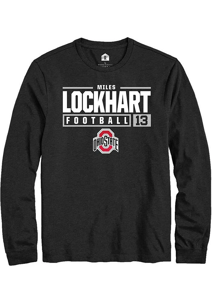 Miles Lockhart Ohio State Buckeyes Rally NIL Stacked Box Long Sleeve T Shirt