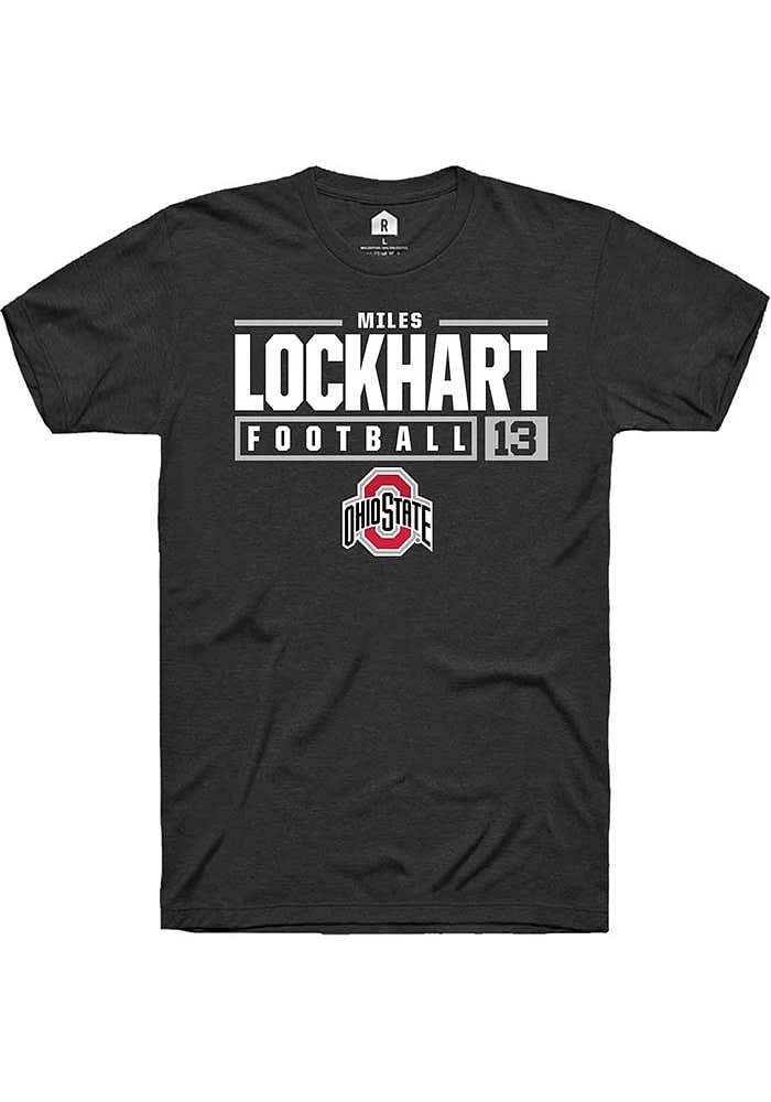 Miles Lockhart Ohio State Buckeyes Rally NIL Stacked Box Short Sleeve T Shirt