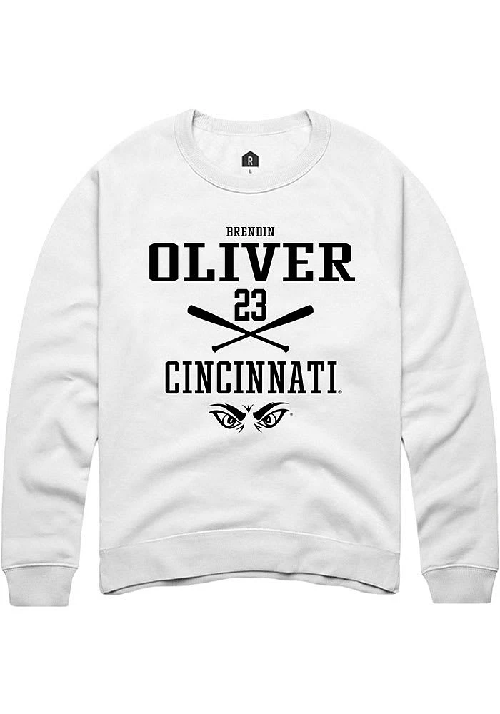 Brendin Oliver Rally Cincinnati Bearcats Mens NIL Sport Icon Long Sleeve Crew Sweatshirt