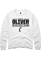 Brendin Oliver Rally Cincinnati Bearcats Mens NIL Stacked Box Long Sleeve Crew Sweatshirt