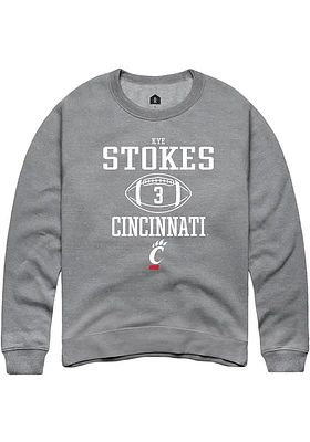 Kye Stokes  Rally Cincinnati Bearcats Mens Graphite NIL Sport Icon Long Sleeve Crew Sweatshirt