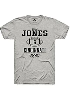 Samaj Jones  Cincinnati Bearcats Ash Rally NIL Sport Icon Short Sleeve T Shirt