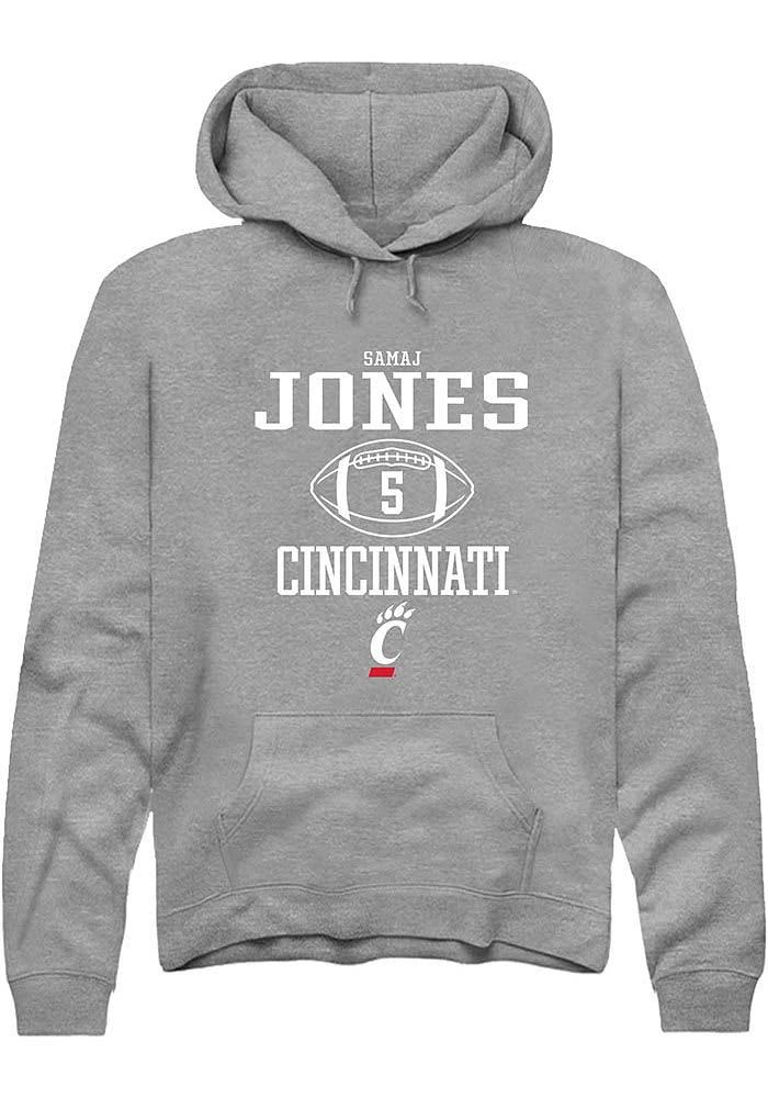 Samaj Jones Rally Cincinnati Bearcats Mens Graphite NIL Sport Icon Long Sleeve Hoodie