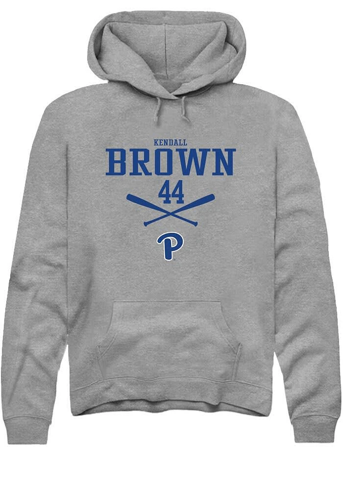 Kendall Brown Rally Pitt Panthers Mens Graphite NIL Sport Icon Long Sleeve Hoodie