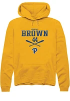 Kendall Brown  Rally Pitt Panthers Mens Gold NIL Sport Icon Long Sleeve Hoodie