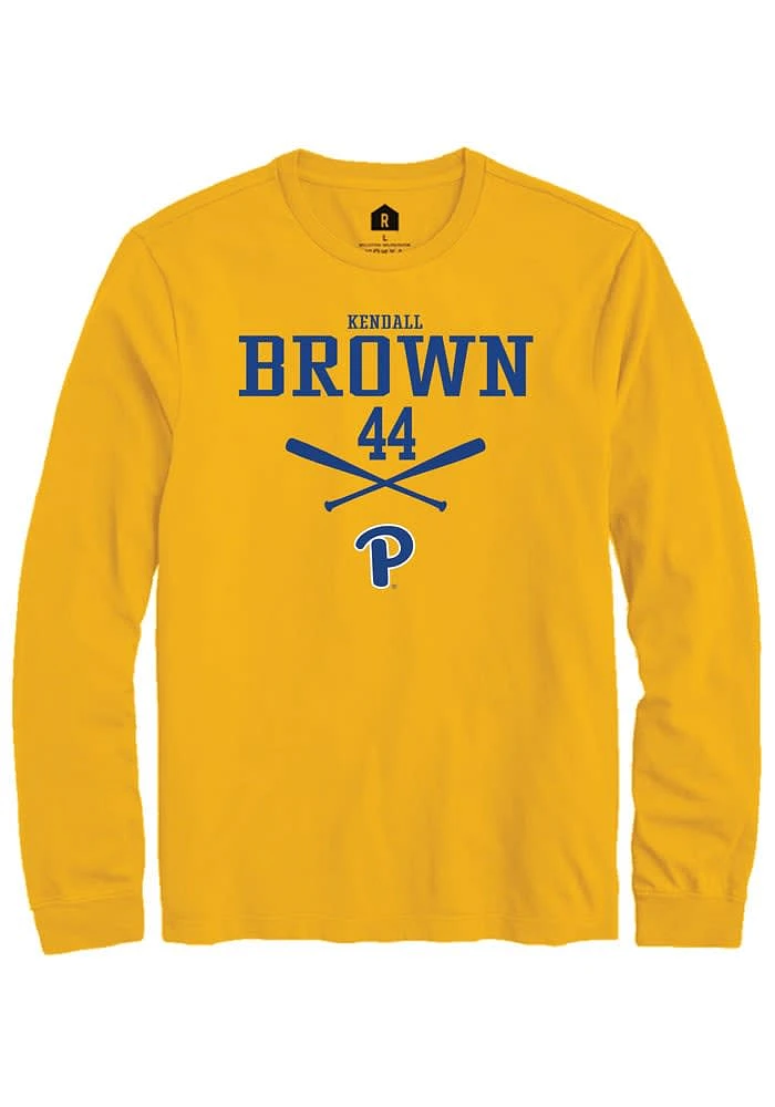 Kendall Brown Pitt Panthers Gold Rally NIL Sport Icon Long Sleeve T Shirt