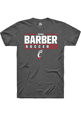 Anna Barber  Cincinnati Bearcats Dark Grey Rally NIL Stacked Box Short Sleeve T Shirt