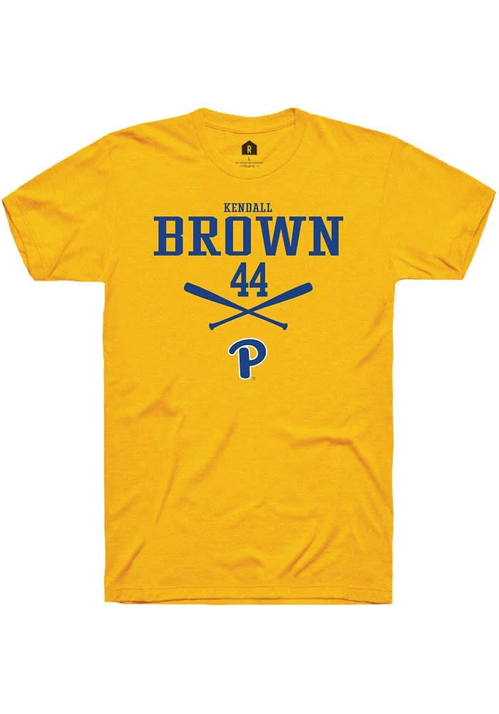 Kendall Brown Pitt Panthers Gold Rally NIL Sport Icon Short Sleeve T Shirt