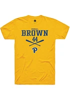 Kendall Brown  Pitt Panthers Gold Rally NIL Sport Icon Short Sleeve T Shirt