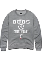 Carly Oubs  Rally Cincinnati Bearcats Mens Graphite NIL Sport Icon Long Sleeve Crew Sweatshirt