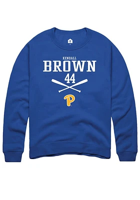 Kendall Brown Rally Pitt Panthers Mens NIL Sport Icon Long Sleeve Crew Sweatshirt