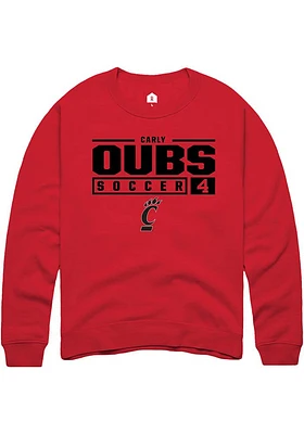 Carly Oubs Rally Cincinnati Bearcats Mens NIL Stacked Box Long Sleeve Crew Sweatshirt