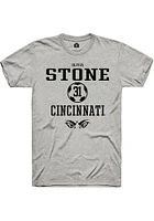 Olivia Stone  Cincinnati Bearcats Ash Rally NIL Sport Icon Short Sleeve T Shirt
