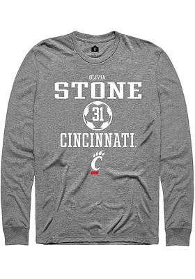 Olivia Stone  Cincinnati Bearcats Graphite Rally NIL Sport Icon Long Sleeve T Shirt