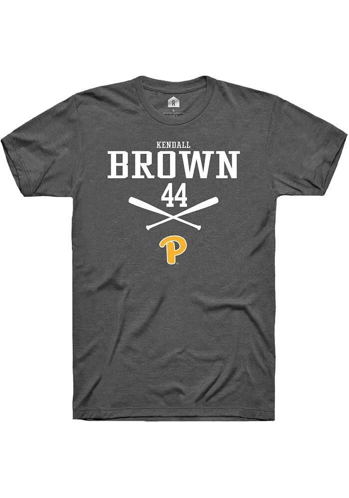 Kendall Brown Pitt Panthers Dark Grey Rally NIL Sport Icon Short Sleeve T Shirt