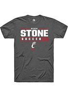 Olivia Stone  Cincinnati Bearcats Dark Grey Rally NIL Stacked Box Short Sleeve T Shirt