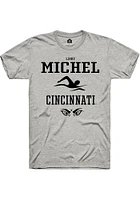 Libby Michel  Cincinnati Bearcats Ash Rally NIL Sport Icon Short Sleeve T Shirt