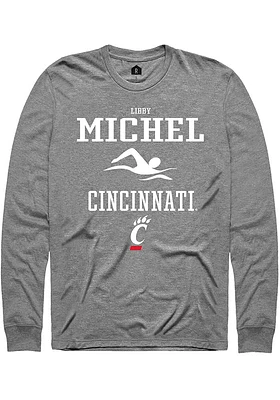 Libby Michel  Cincinnati Bearcats Graphite Rally NIL Sport Icon Long Sleeve T Shirt