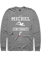 Libby Michel  Cincinnati Bearcats Graphite Rally NIL Sport Icon Long Sleeve T Shirt