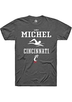 Libby Michel  Cincinnati Bearcats Dark Grey Rally NIL Sport Icon Short Sleeve T Shirt