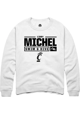 Libby Michel Rally Cincinnati Bearcats Mens NIL Stacked Box Long Sleeve Crew Sweatshirt