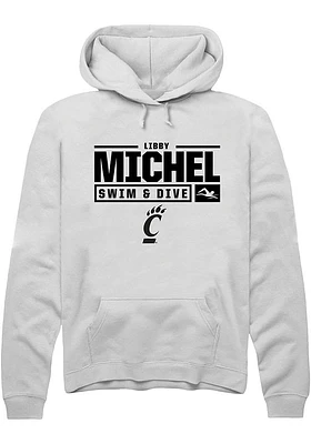 Libby Michel Rally Cincinnati Bearcats Mens NIL Stacked Box Long Sleeve Hoodie