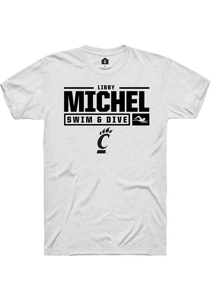Libby Michel Cincinnati Bearcats Rally NIL Stacked Box Short Sleeve T Shirt