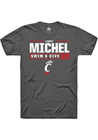 Libby Michel  Cincinnati Bearcats Dark Grey Rally NIL Stacked Box Short Sleeve T Shirt
