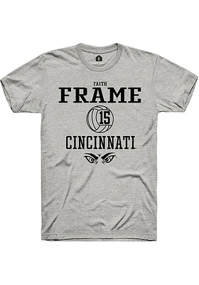 Faith Frame  Cincinnati Bearcats Ash Rally NIL Sport Icon Short Sleeve T Shirt