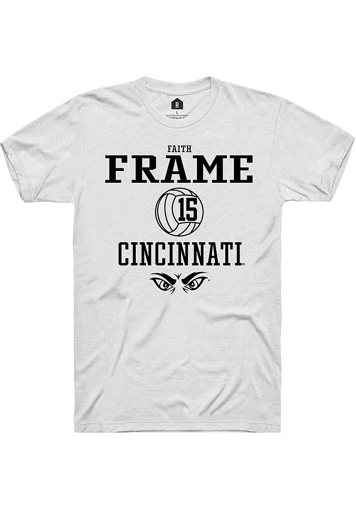 Faith Frame Cincinnati Bearcats Rally NIL Sport Icon Short Sleeve T Shirt