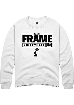Faith Frame Rally Cincinnati Bearcats Mens NIL Stacked Box Long Sleeve Crew Sweatshirt