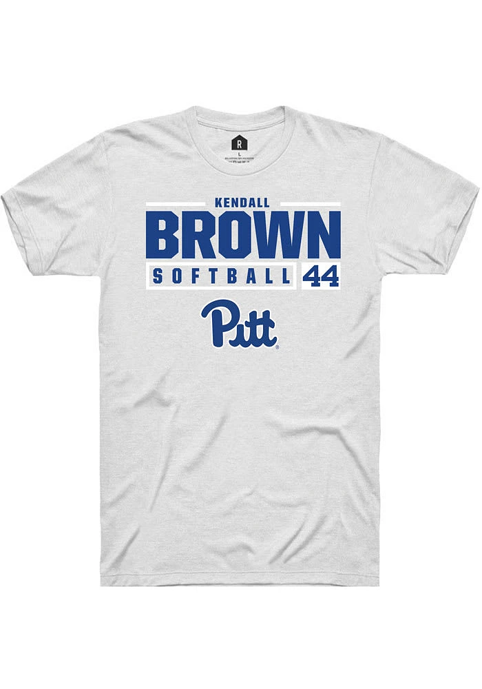 Kendall Brown Pitt Panthers Rally NIL Stacked Box Short Sleeve T Shirt