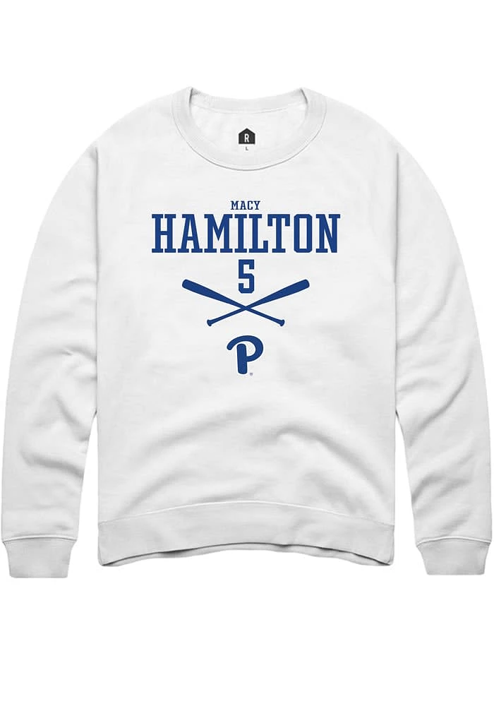 Macy Hamilton Rally Pitt Panthers Mens NIL Sport Icon Long Sleeve Crew Sweatshirt