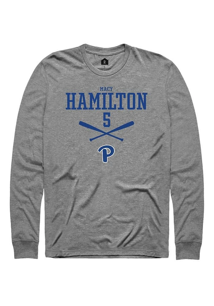 Macy Hamilton Pitt Panthers Graphite Rally NIL Sport Icon Long Sleeve T Shirt