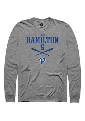 Macy Hamilton  Pitt Panthers Graphite Rally NIL Sport Icon Long Sleeve T Shirt