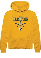 Macy Hamilton  Rally Pitt Panthers Mens Gold NIL Sport Icon Long Sleeve Hoodie