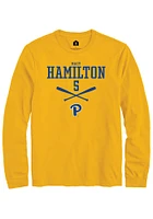 Macy Hamilton  Pitt Panthers Gold Rally NIL Sport Icon Long Sleeve T Shirt