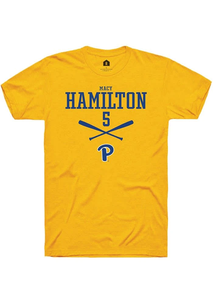 Macy Hamilton Pitt Panthers Gold Rally NIL Sport Icon Short Sleeve T Shirt