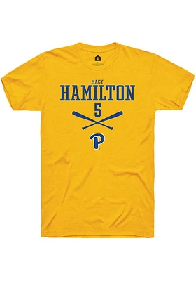 Macy Hamilton  Pitt Panthers Gold Rally NIL Sport Icon Short Sleeve T Shirt